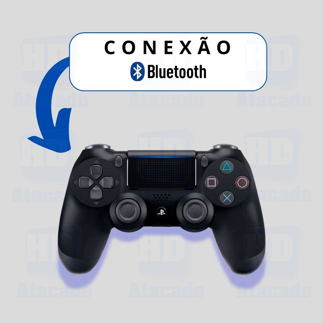 Controle Sem Fio para PS4 – Sensor de Seis Eixos, Touchpad Multi-Touch e Bateria Recarregável | Compatível com Android e PC! Jogue com Precisão e Liberdade!