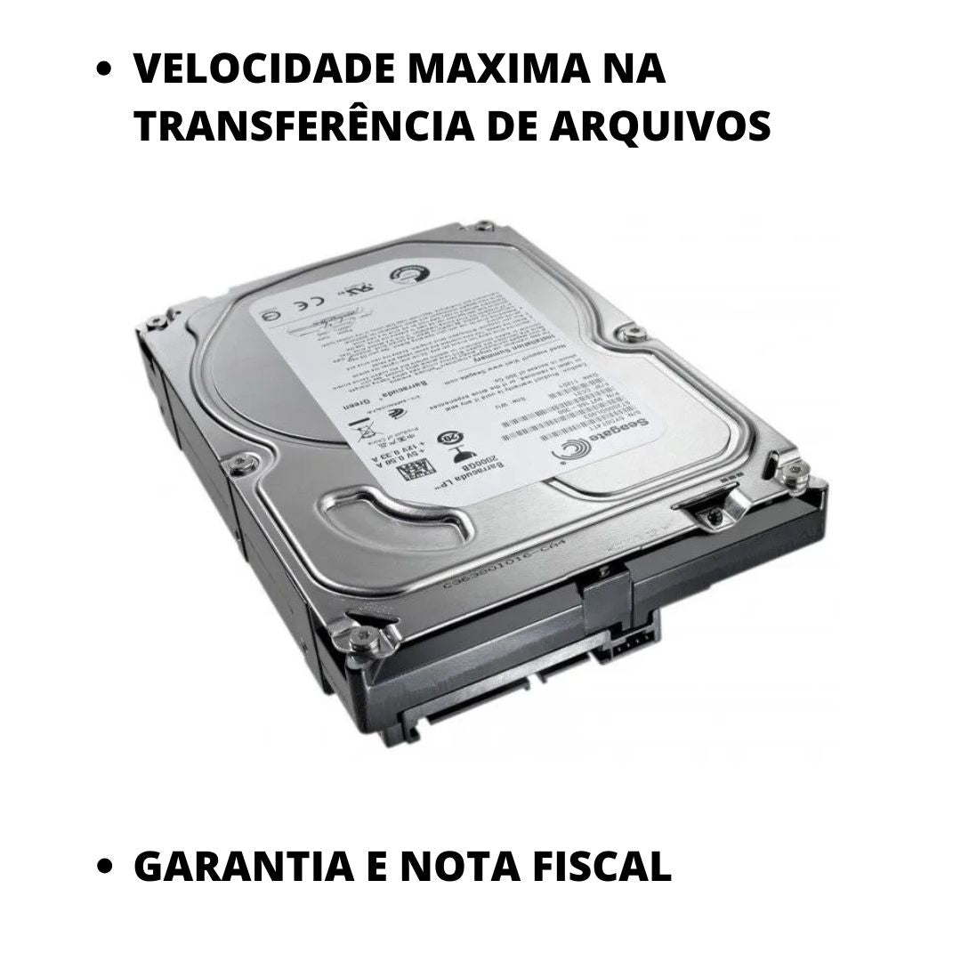 HD Seagate 2TB Interno 3.5" SATA III, 7200 RPM: Alto Desempenho para DVR, CFTV, Computadores e Sistemas de Segurança | Garantia e Nota Fiscal