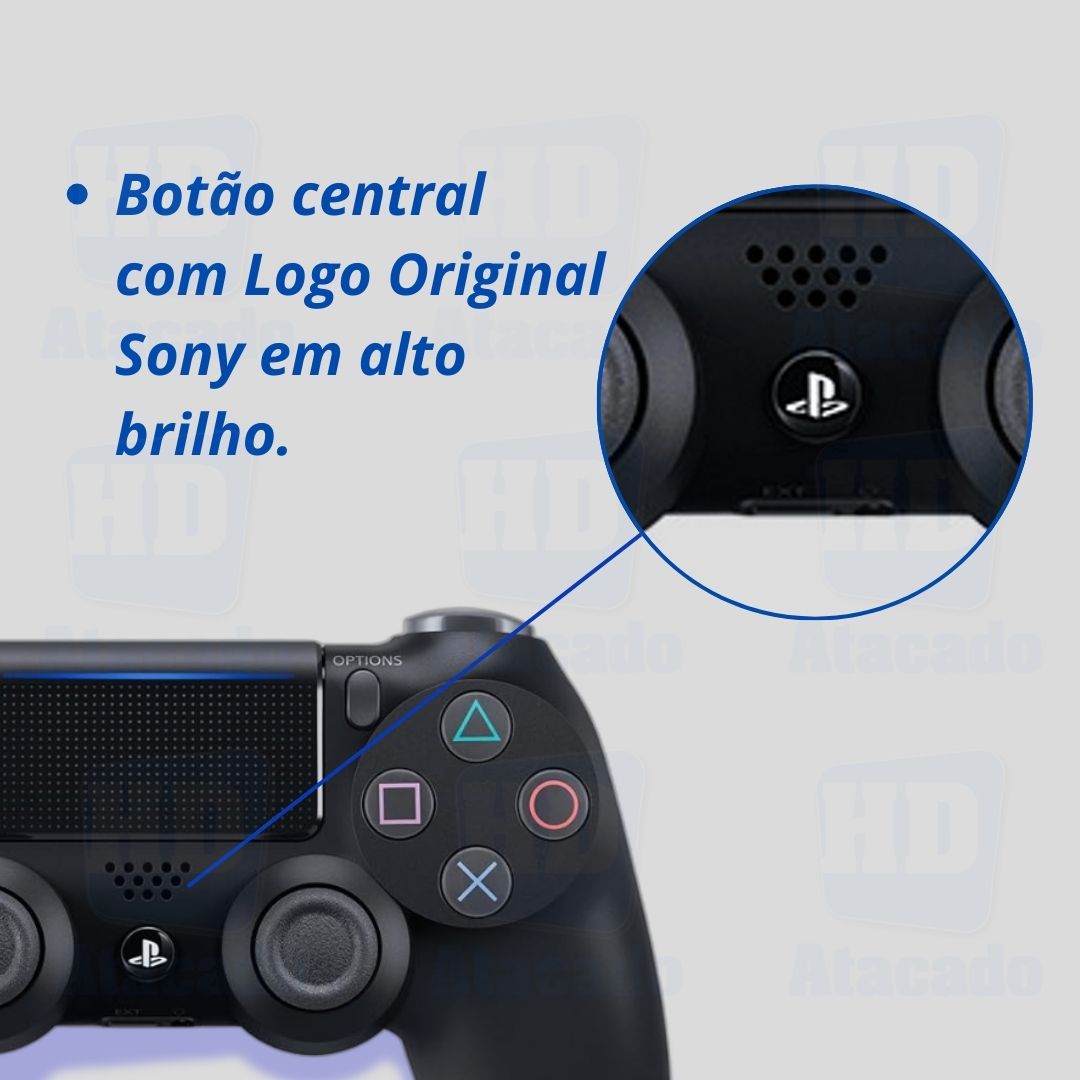 Controle Sem Fio para PS4 – Sensor de Seis Eixos, Touchpad Multi-Touch e Bateria Recarregável | Compatível com Android e PC! Jogue com Precisão e Liberdade!