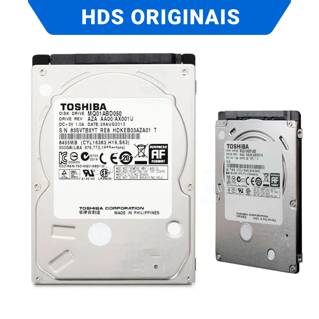 HD Toshiba Interno Slim 2.5” SATA 3 – Compatível com Xbox, Console e Notebook | Produto Original com Garantia