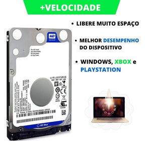 HD 500GB Slim 2.5 Notebook/Xbox/PS3/PS4 - Disco Rígido Interno SATA com NF e Garantia