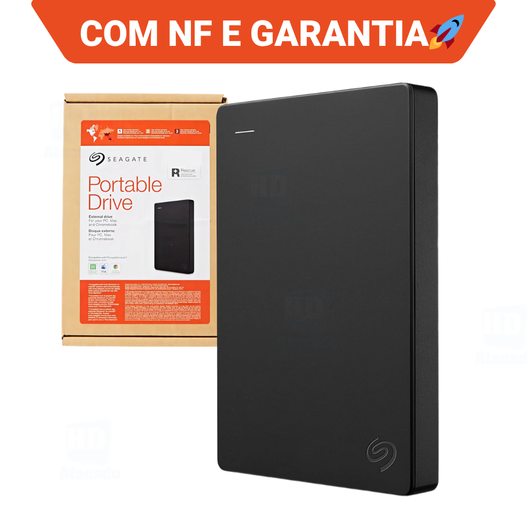 HD Externo Seagete 1TB USB 3.0 Tipo SSD Portátil – Expanda Espaço no PS4, PS5, Xbox e PC | Rápido, Plug & Play, Sem Apagar Nada