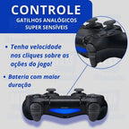 Controle Sem Fio para PS4 – Sensor de Seis Eixos, Touchpad Multi-Touch e Bateria Recarregável | Compatível com Android e PC! Jogue com Precisão e Liberdade!