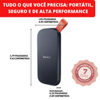 SSD Externo SanDisk para armazenamento rápido de fotos vídeos e documentos