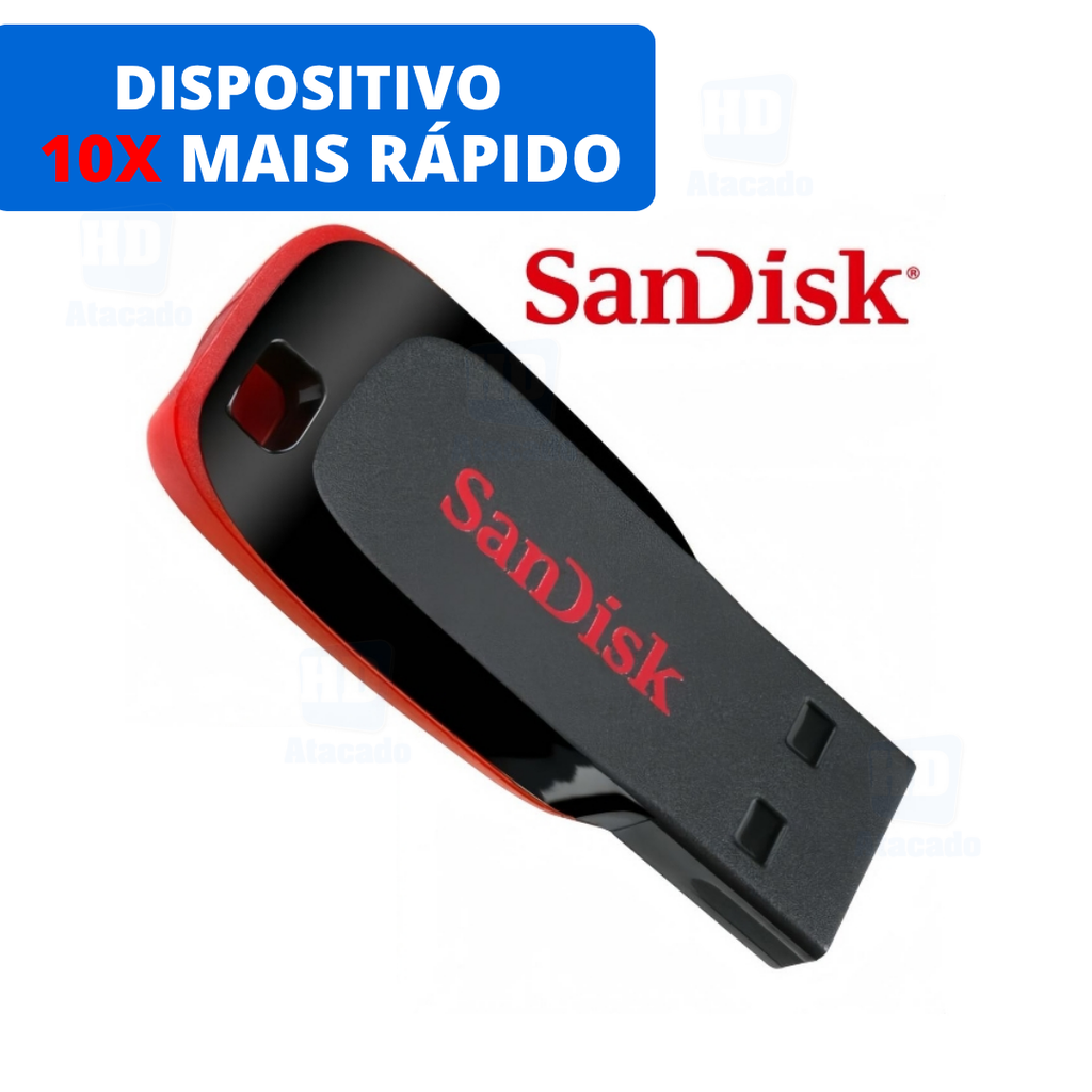 Pen Drive Sandisk ULTRA RÁPIDO para Musicas Multimídia, Jogos, Celular, Xbox, Caixa de Som - Original USB 2.0 16GB 32GB 64GB 128GB