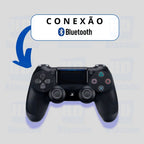 Controle Sem Fio para PS4 – Sensor de Seis Eixos, Touchpad Multi-Touch e Bateria Recarregável | Compatível com Android e PC! Jogue com Precisão e Liberdade!
