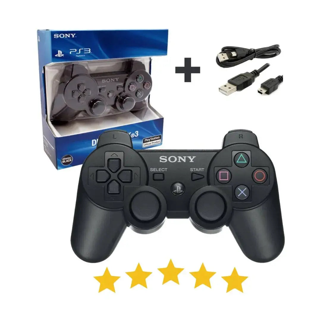 Controle PS3 Sony Sem Fio | Manete Joystick PlayStation 3 + Cabo