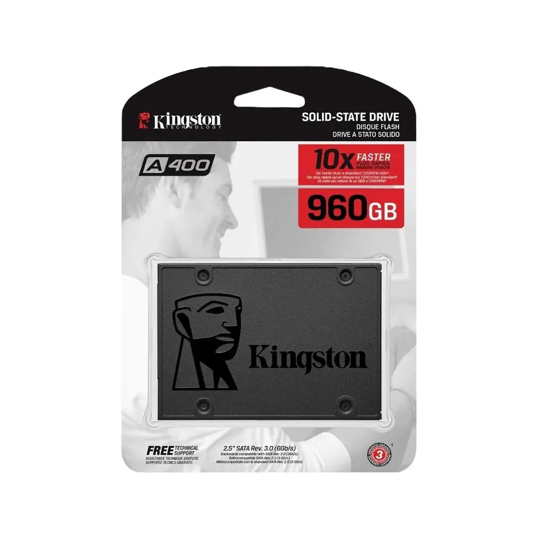 SSD Kingston A400: Velocidade Extrema para Seu PC com 240GB, 480GB, 960GB ou 1TB | SATA 3, Memória Flash Original e Garantia de 3 Anos