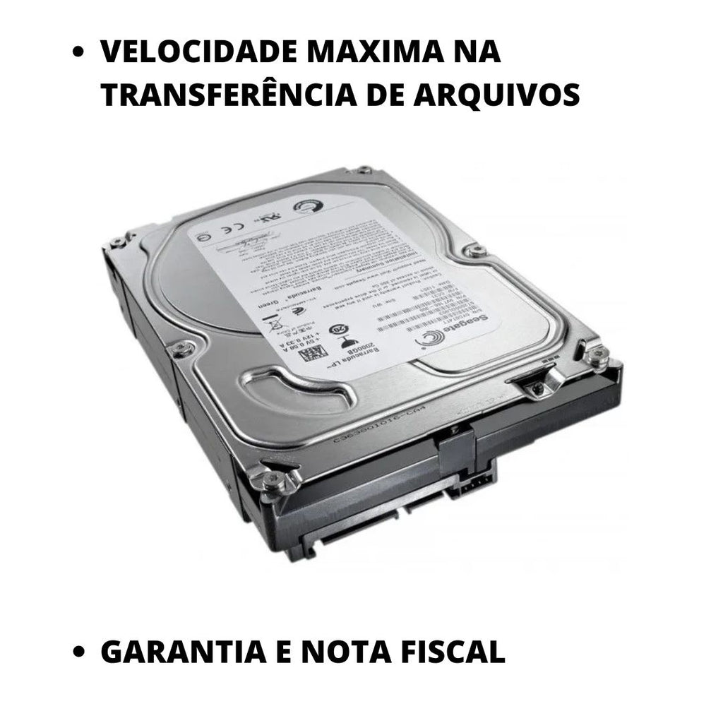 HD Seagate 2TB Interno 3.5" SATA III, 7200 RPM: Alto Desempenho para DVR, CFTV, Computadores e Sistemas de Segurança | Garantia e Nota Fiscal