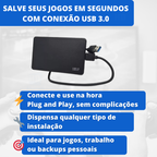 HD Externo 1TB USB 3.0 – Armazenamento Portátil e Rápido de Xbox, PlayStation, Notebook e PC! Nunca Mais Apague Nada!