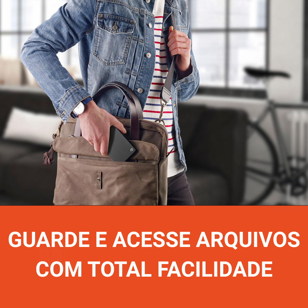 HD Externo Seagete 1TB USB 3.0 Tipo SSD Portátil – Expanda Espaço no PS4, PS5, Xbox e PC | Rápido, Plug & Play, Sem Apagar Nada