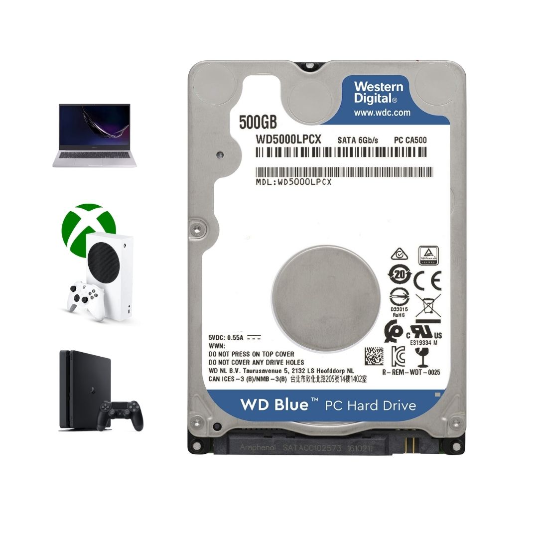 HD 500GB Slim 2.5 Notebook/Xbox/PS3/PS4 - Disco Rígido Interno SATA com NF e Garantia