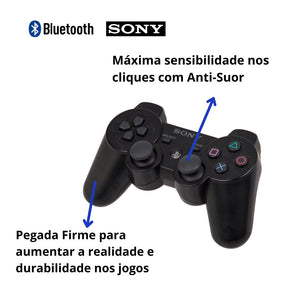 Controle PS3 Sony Sem Fio | Manete Joystick PlayStation 3 + Cabo